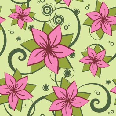 Çiçekli vektörsüz desen