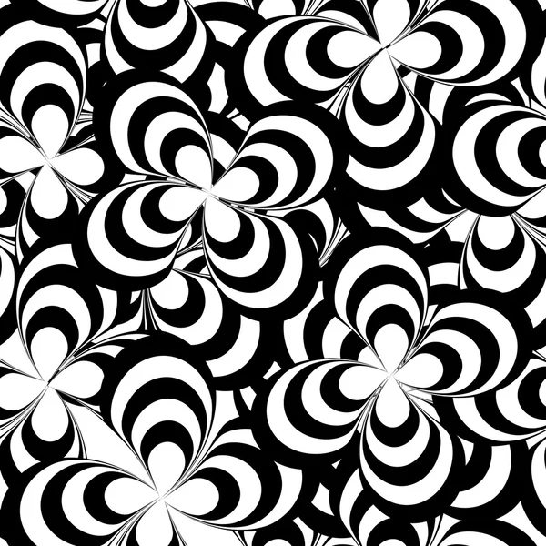 Vector seamless abstract pattern, black and white — Stock Vector