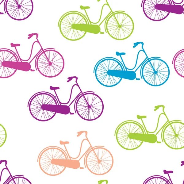 自転車のシームレスなパターン ベクトルします。 — ストックベクタ