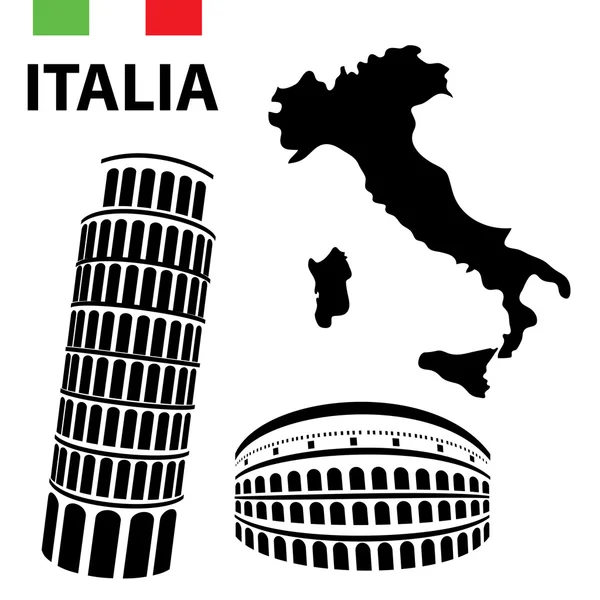 Vector elements of Italy — Stock Vector