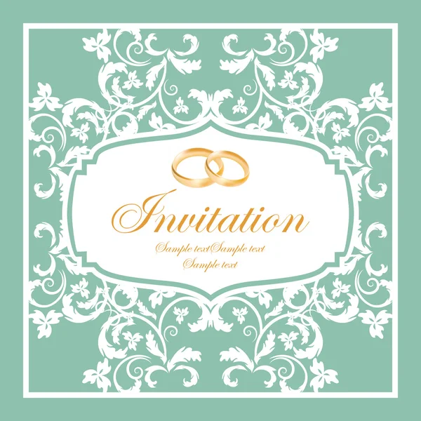 Vector design of wedding invitation — Stock Vector