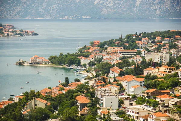 Montenegro, Kotor old town and Boka Kotorska bay — Stock Photo, Image