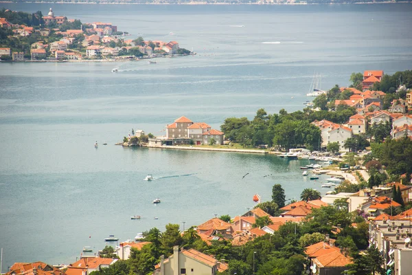 Montenegro, città vecchia di Kotor e baia di Boka Kotorska — Foto Stock