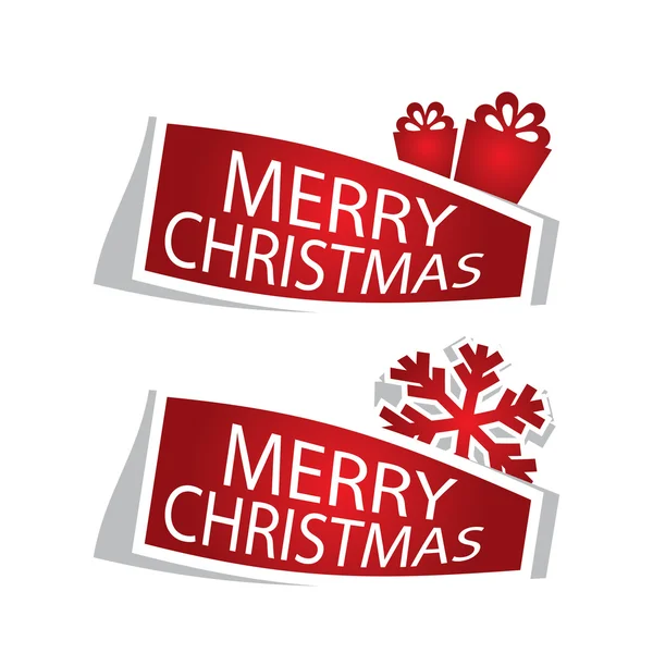 Merry Christmas vector labels — Stock Vector