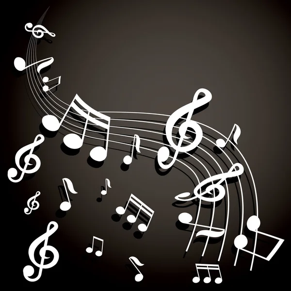 Vector musical notas vector fondo — Vector de stock