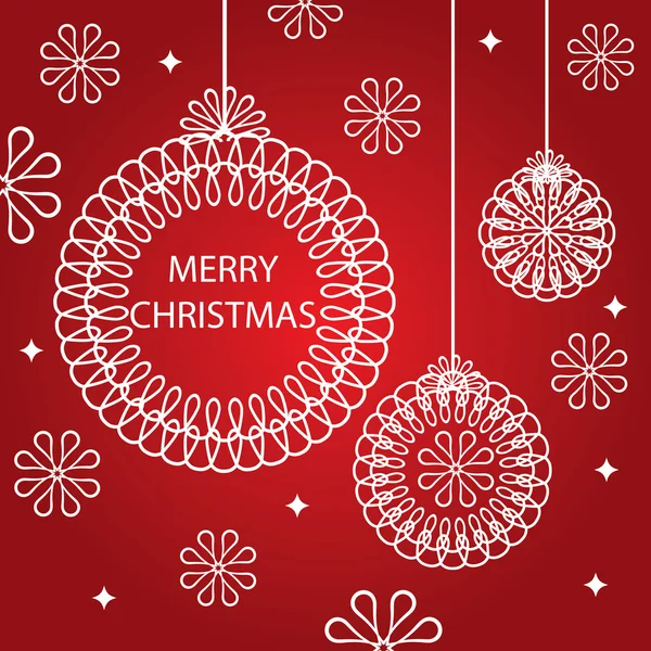 Merry Christmas vector card — Stock Vector