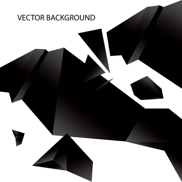 Origami abstracto en blanco y negro — Vector de stock