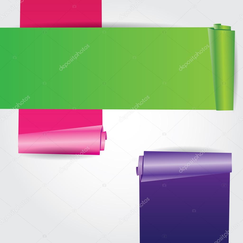Vector colorful paper roll