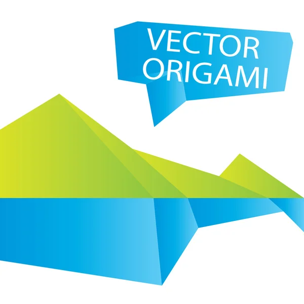 Vector abstracto fondo origami — Vector de stock