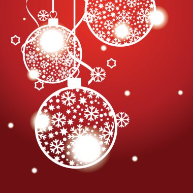 vektör Noel topları ile yılbaşı banner