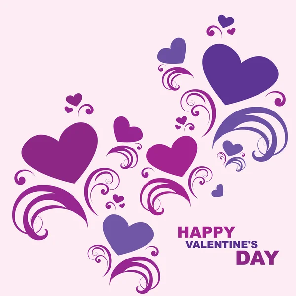 Cartão de cor do vetor Feliz Dia dos Namorados —  Vetores de Stock