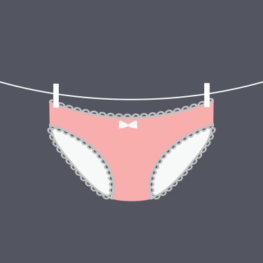 pembe külot vektör çizim