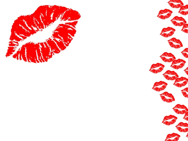 Lipstick kiss. — Stock Photo, Image