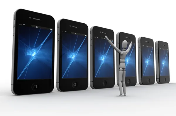 Illustration 3D of iphone — Stock Photo, Image