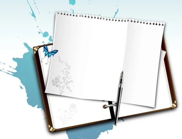 Blank Paper with Notebook — Stock Photo, Image