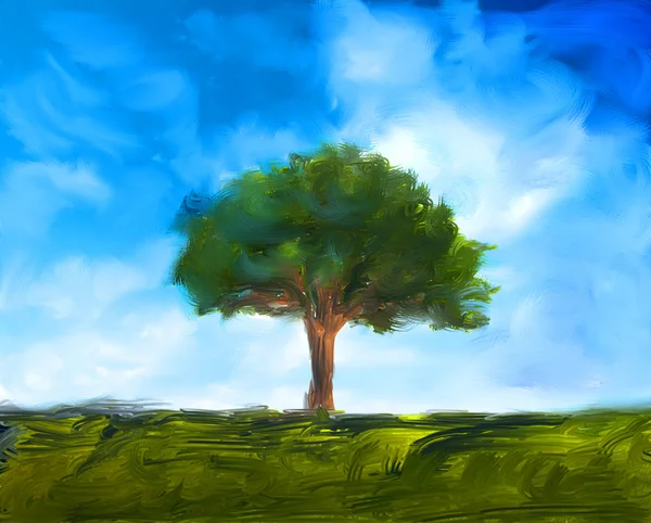 Painting of tree — Stock Photo, Image