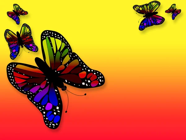 Hintergrund mit Schmetterling — Stockfoto