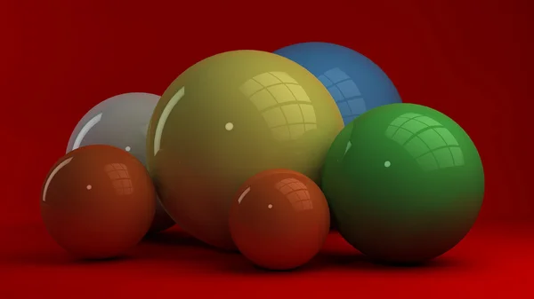 Balls With Paint — Stock Photo, Image