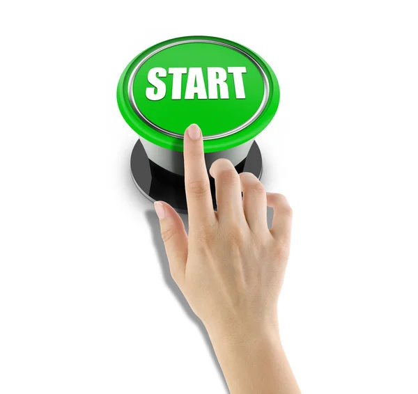 Start - Green Button — Stock Photo, Image