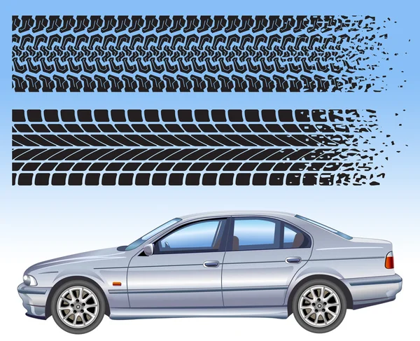 Auto. inzerovat gumy — Stock fotografie