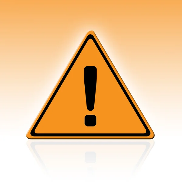 Warning sign with exclamation point — Stock Photo, Image