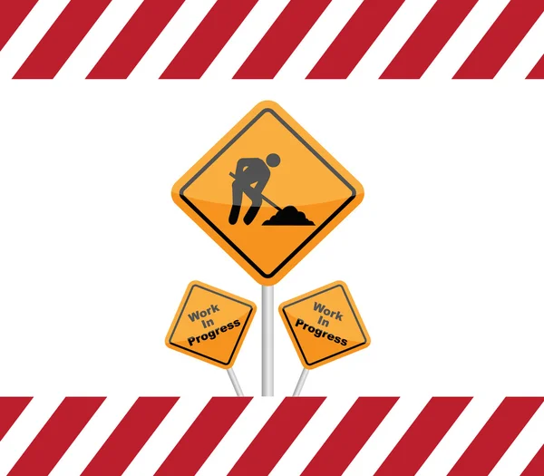 Under construction road sign — Stock Photo, Image