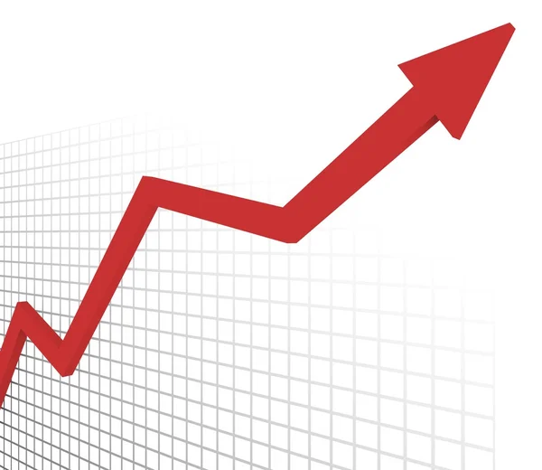 Gráfico crescente — Fotografia de Stock