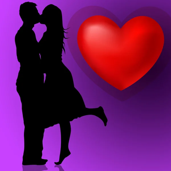 Couple en amour baisers Photo De Stock