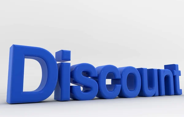 Blue 3d word DISCOUNT — Stock Photo, Image