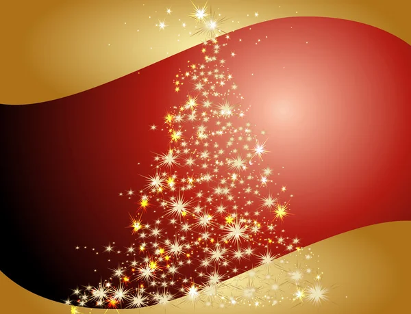 Abstraktní zlaté vánoční strom Royalty Free Stock Obrázky