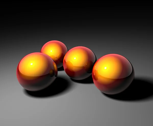 3D kleine orangefarbene Kugeln — Stockfoto