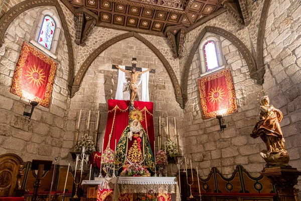 Buitrago Del Lozoya Spagna Altare Della Chiesa Santa Maria Del — Foto Stock