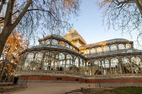 Madrid España Palacio Cristal Del Retiro Conservatorio Ubicado Parque Del —  Fotos de Stock