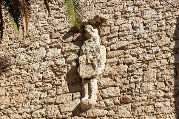 Ciudad Real Ισπανία Σιλουέτα Ενός Ξυλόγλυπτου Άνδρα Στους Τοίχους Της — Φωτογραφία Αρχείου