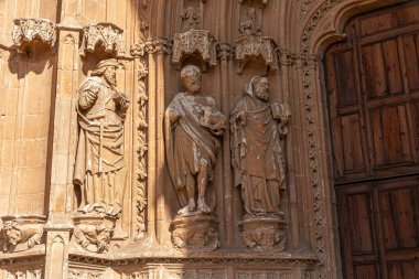 Palma de Mallorca, Spain. The Portal del Mirador facade of the Gothic Cathedral of Santa Maria