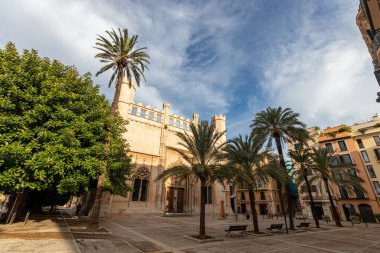 Palma de Mallorca, Spain. The Sa Llotja dels Mercaders or Lonja de los Mercaderes (Merchant Market), a Gothic building by Guillem Sagrera in the 15th Century