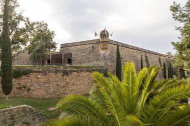 Palma de Mallorca, Spain. Walls and ramparts of the Baluard de Sant Pere (St Peter Bastion), a modern art and former fortress