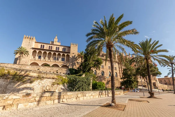 Palma Mallorca Spain Palau Reial Almudaina Royal Palace Almudaina Alcazar — Fotografia de Stock