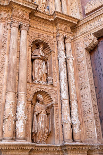 Palma Mallorca Spain Detail Portal Mayor Facade Gothic Cathedral Santa — Stock Fotó