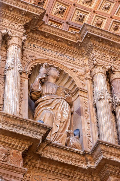 Palma Mallorca Spain Detail Portal Mayor Facade Gothic Cathedral Santa —  Fotos de Stock
