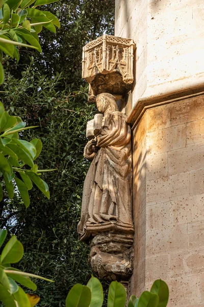 Пальма Майорка Испания Saint Statue Llotja Dels Mercaders Lonja Los — стоковое фото