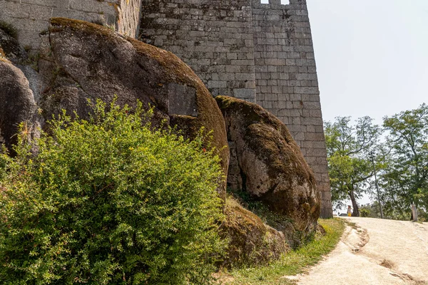 Гимарас Португалия Замок Гимараес Castelo Guimaraes Средневековый Замок Века — стоковое фото