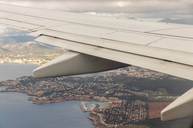 Views of the island of Mallorca or Majorca (El Toro) from a flight