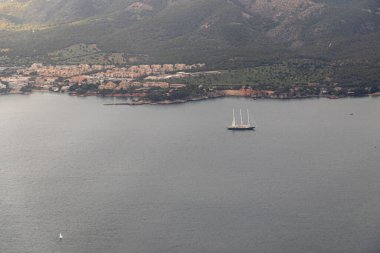 Views of the island of Mallorca or Majorca from a flight