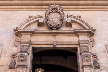 Palma de Mallorca, Spain. Coat of arms of Palma in the Ajuntament de Palma (Palma City Hall, also called Cort