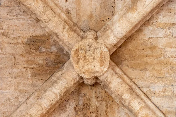 Ciudad Real Španělsko Detail Trezorů Puerta Toledo Toledská Brána Gotického — Stock fotografie