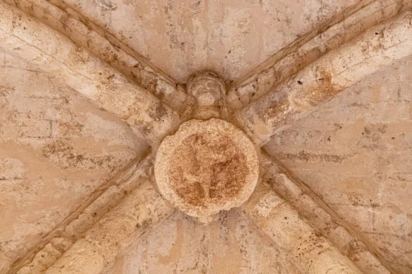 Ciudad Real Hiszpania Szczegóły Sklepienia Puerta Toledo Brama Toledo Gotyckie — Zdjęcie stockowe