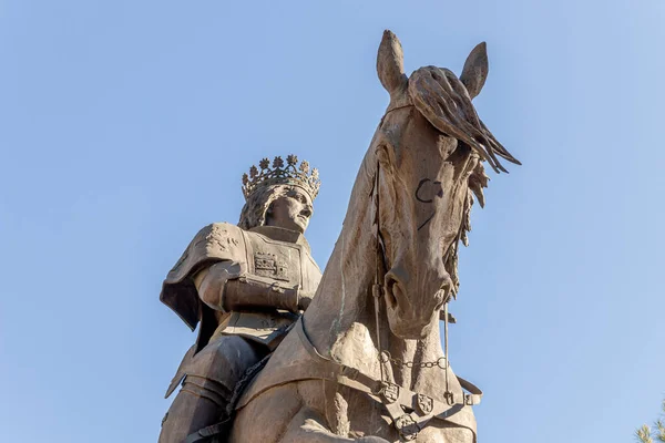 Сьюдад Реаль Іспанія Пам Ятник Королю Хуану Кастилії Іоанн Кастильський — стокове фото