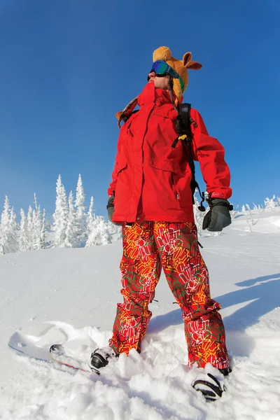 Cheerful snowboarder — Stock Photo, Image