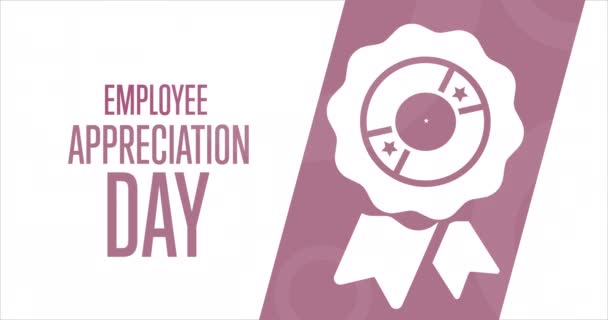 Employee Appreciation Day. Flat holiday animation. Motion graphic design — Stock Video